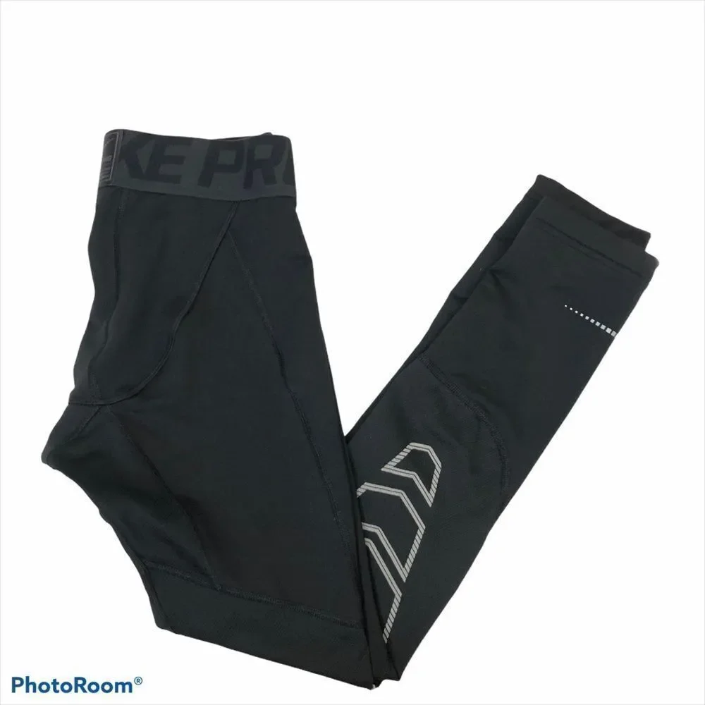 Boys Nike Pro Black Compression Pants Size XL‎